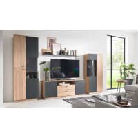 Interliving Wohnzimmer Serie 2025 - Wohnwand Wildeiche,...