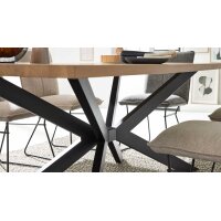 Interliving Wohnzimmer Serie 2025 - Esstisch Wildeiche, Anthrazit & Kork - ca. 200 x 95 cm