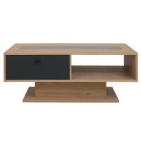 Interliving Wohnzimmer Serie 2025 - Couchtisch Wildeiche, Anthrazit & Kork - ca. 115 x 65 cm