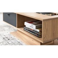Interliving Wohnzimmer Serie 2025 - Couchtisch Wildeiche, Anthrazit & Kork - ca. 115 x 65 cm