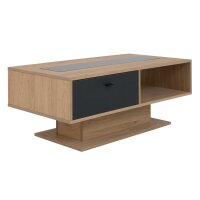 Interliving Wohnzimmer Serie 2025 - Couchtisch Wildeiche, Anthrazit & Kork - ca. 115 x 65 cm