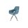 Interliving Esszimmer Serie 5112 - Schalenstuhl petrolfarbene Mikrofaser Dubai PY & anthrazitfarbenes Metall