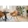 Interliving Esszimmer Serie 5112 - Schalenstuhl kurkumafarbene Mikrofaser Gavin A3 & anthrazitfarbenes Metall
