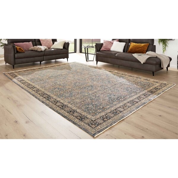 Interliving Teppich Serie L-8730 Blau-Blau – ca. 160 x 230 cm