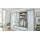 Interliving Kleiderschrank Serie 1205 – Falttürenschrank Weiß & Kieselgrau – sechs Türen, vier Schubladen, Breite ca. 300 cm