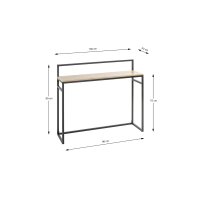 Konsole Artisan Eiche & schwarzes Metall - Breite ca. 100 cm