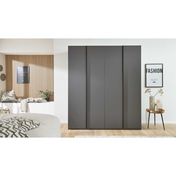 Interliving Kleiderschrank Serie 1207 – Kleiderschrank Manhattan - vier Türen, Breite ca. 200 cm