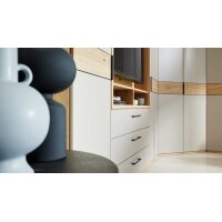 Interliving Kleiderschrank Serie 1207 – Eckschrank Taupe & Balkeneiche - Stellfläche ca. 293 x 252 cm