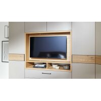 Interliving Kleiderschrank Serie 1207 – Eckschrank Taupe & Balkeneiche - Stellfläche ca. 293 x 252 cm