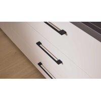 Interliving Kleiderschrank Serie 1207 – Kleiderschrank mit TV-Nische Weiß & Manhattan – sechs Türen, zwei Schubladen, Breite ca. 302 cm