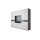 Interliving Kleiderschrank Serie 1207 – Kleiderschrank mit TV-Nische Weiß & Manhattan – sechs Türen, zwei Schubladen, Breite ca. 302 cm