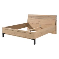Interliving Kleiderschrank Serie 1207 – Bettgestell Balkeneiche & Anthrazit - Liegefläche ca. 180 x 200 cm