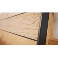 Interliving Kleiderschrank Serie 1207 – Bettgestell Balkeneiche & Anthrazit - Liegefläche ca. 180 x 200 cm