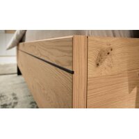 Interliving Kleiderschrank Serie 1207 – Bettgestell Balkeneiche & Anthrazit - Liegefläche ca. 180 x 200 cm