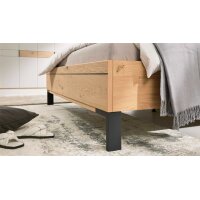 Interliving Kleiderschrank Serie 1207 – Bettgestell Balkeneiche & Anthrazit - Liegefläche ca. 180 x 200 cm