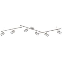 GLOBO Deckenstrahler Robby Nickel matt - sechs Spots,...