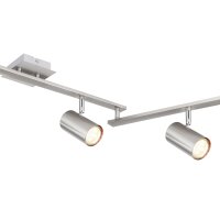 GLOBO Deckenstrahler Robby Nickel matt - sechs Spots,...