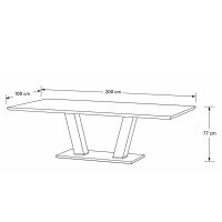 Interliving Esszimmer Serie 5104 – Esstisch helle Wildeiche & Edelstahl - ca. 200 x 100 cm