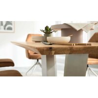 Interliving Esszimmer Serie 5104 – Esstisch helle Wildeiche & Edelstahl - ca. 200 x 100 cm