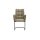 Interliving Esszimmer Serie 5104 – Armlehn-Schwingstuhl farngrüne Mikrofaser Fern & Mattschwarz