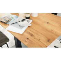 Interliving Esszimmer Serie 5104 – Tresentisch helle Wildeiche & schwarzes Metall - ca. 120 x 70 cm