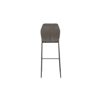 Interliving Esszimmer Serie 5104 – Barstuhl dunkelgraue Mikrofaser Onyx & mattschwarzes Rundrohr