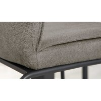 Interliving Esszimmer Serie 5104 – Barstuhl dunkelgraue Mikrofaser Onyx & mattschwarzes Vierkantrohr