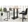 Interliving Esszimmer Serie 5104 – Barstuhl dunkelgraue Mikrofaser Onyx & mattschwarzes Vierkantrohr