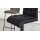 Interliving Esszimmer Serie 5104 – Barstuhl mit Drehfunktion carbonschwarze Mikrofaser Night & mattschwarzer Sternfuß