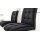 Interliving Esszimmer Serie 5104 – Barstuhl mit Drehfunktion carbonschwarze Mikrofaser Night & mattschwarzer Tellerfuß
