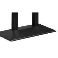 Tisch-Serie Big Bistro - Auszugtisch mattweißer Lack & schwarzes Metall - ca. 120-160 x 65 cm