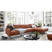 Interliving Sofa Serie 4004 - Ecksofa cognacfarbenes LongLife-Leder Z75-50 - Stellfläche ca. 300 x 170 cm