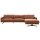 Interliving Sofa Serie 4004 - Ecksofa cognacfarbenes LongLife-Leder Z75-50 - Stellfläche ca. 300 x 170 cm