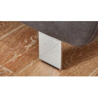 Polsterprogramm Tiamo - Polsterhocker anthrazitfarbener Bezug Büffel & Metallfüße 4.31 - ca. 95 x 65 cm