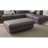 Modulmaster MM-ZE1059 - XXL Funktionshocker stahlfarbene Mikrofaser Holiday & matte Metallfüße - ca. 130 x 65 cm