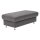 Modulmaster MM-ZE1059 - XXL Funktionshocker stahlfarbene Mikrofaser Holiday & matte Metallfüße - ca. 130 x 65 cm