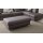 Modulmaster MM-ZE1059 - XXL Funktionshocker stahlfarbene Mikrofaser Holiday & matte Metallfüße - ca. 130 x 65 cm