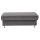 Modulmaster MM-ZE1059 - XXL Polsterhocker stahlfarbene Mikrofaser Holiday & matte Metallfüße - ca. 130 x 65 cm