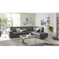 Modulmaster MM-ZE1059 - Ecksofa stahlfarbene Mikrofaser...