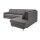 Modulmaster MM-ZE1059 - Ecksofa stahlfarbene Mikrofaser Holiday & matte Metallfüße - Stellfläche ca. 260 x 226 cm