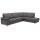 Modulmaster MM-ZE1059 - Ecksofa stahlfarbene Mikrofaser Holiday & matte Metallfüße - Stellfläche ca. 260 x 226 cm