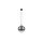 GLOBO Lampe-Serie Maxy - Hängeleuchte Rauchglas & mattschwarzes Metall - Durchmesser ca. 29 cm