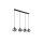 GLOBO Lampe-Serie Maxy - Hängeleuchte Rauchglas & mattschwarzes Metall - Länge ca. 100 cm