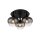 GLOBO Lampe-Serie Maxy - Deckenleuchte Rauchglas & mattschwarzes Metall - Durchmesser ca. 45 cm
