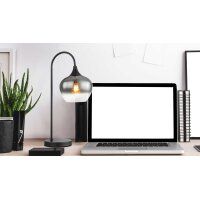 GLOBO Lampe-Serie Maxy - Tischleuchte Rauchglas &...
