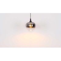 GLOBO Lampe-Serie Maxy - Stehleuchte Rauchglas & mattschwarzes Metall - Höhe ca. 150 cm