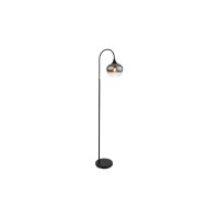 GLOBO Lampe-Serie Maxy - Stehleuchte Rauchglas & mattschwarzes Metall - Höhe ca. 150 cm