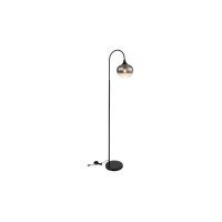 GLOBO Lampe-Serie Maxy - Stehleuchte Rauchglas & mattschwarzes Metall - Höhe ca. 150 cm