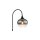 GLOBO Lampe-Serie Maxy - Stehleuchte Rauchglas & mattschwarzes Metall - Höhe ca. 150 cm