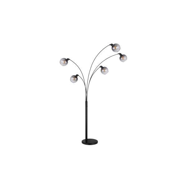 GLOBO Lampen-Serie Seymor - Stehleuchte Rauchglas, Metall & Marmor - Höhe ca. 208 cm